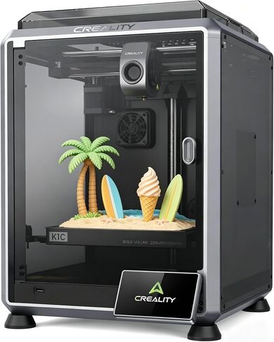 Creality K1C 3D Printer, 600mm/s Fast Speed Auto Leveling 3D Printers with AI Camera for 300°C Printing, Switchable Silent Mode Reliable Carbon Fiber 3D Printing 220 * 220 * 250mm in Kuwait