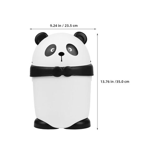SHINEOFI 2pcs Panda Trash Can with Lid, Small Animal Garbage Bin for Bedroom Kitchen Bathroom, Cute Mini Wastebasket for Home Spaces in Kuwait