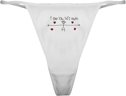 CafePress I Love You This Much Classic Thong Underwear, Womens Panties in Kuwait