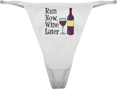CafePress Red Wine Bottle Glass Classic Thong Underwear, Womens Panties in Kuwait