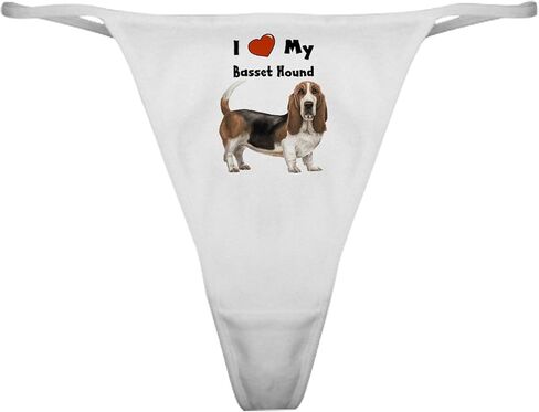 CafePress I Love My Basset Hound ملابس داخلية كلاسيكية رفيعة، سراويل داخلية نسائية in Kuwait