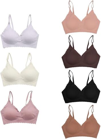 7-Pack Seamless Everyday Bra - Ultra Soft, Breathable and Lightweight Wireless Bras, Essential Wardrobe Basics in Kuwait
