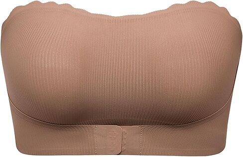 Strapless Bras for Women Front Closure Non Slip Tube Top Bandeau Bra Push Up Seamless Wireless Supportive Bralette in Kuwait
