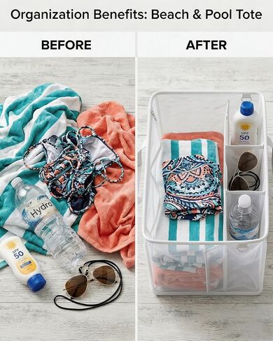 LETGO Beach Bag Organizer Compatible with X Large Bogg Bag Accessories Inserts, Lightweight Mesh Insert Divider Pouch for Original XL Bogg Bags, Beach Tote Bags Insert, White in Saudi Arabia
