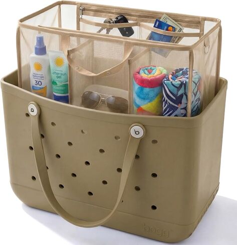 LETGO Beach Bag Organizer Compatible with X Large Bogg Bag Accessories Inserts, Lightweight Mesh Insert Divider Pouch for Original XL Bogg Bags, Beach Tote Bags Insert, White in Saudi Arabia
