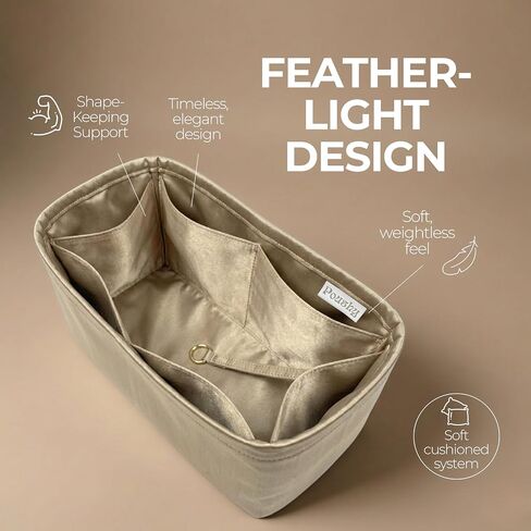 Luxe Silk Purse Organizer compatible with Fendi Mamma Baguette Organizer — Perfect Fit, Full Coverage, No Bulky, Reinforced Base, Premium Quality (Black, for Medium Mama Baguette) in Saudi Arabia