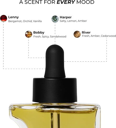 Orb Oils Fragrance Oil | Gender-Free, Alcohol-Free & Skin-Friendly with 8-Hour Wear | Multi-Use Body & Home Fragrance Suitable for Sensitive Skin & Made in Australia (Bobby - 1 Fl Oz) in Kuwait