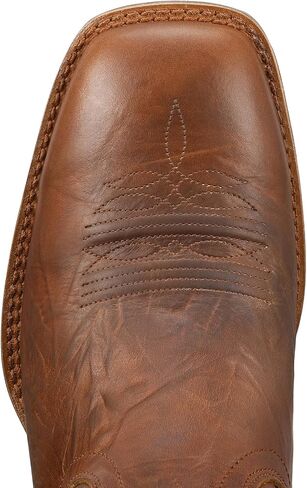 Palitutu Men's Square Toe Western Boots Wide Fit - Full Grain Leather Cowboy Boots for Men Mid Calf Slip Resistant Western Work Boots, Slip On Roper Boots with Removable Insole(PLT103619) in Saudi Arabia