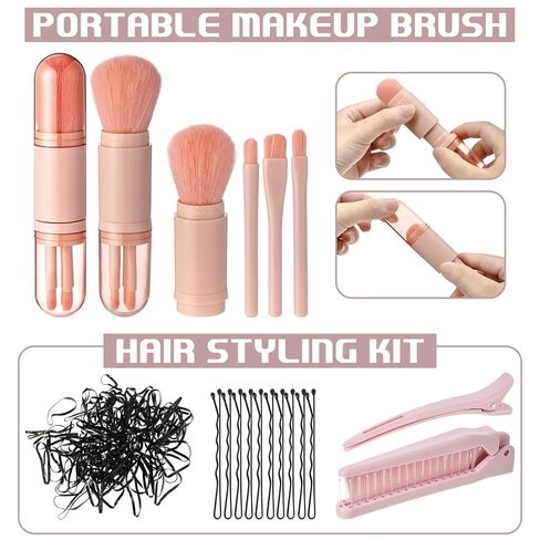 Canchiing Women's Party Supplies Tote Bag Kit Pink Tote Bag with Water Bottle Journal Mirror Bracelets Heel Protectors Sewing Kit Night out Date Essential Wedding Bachelorette Survival Gift for Women in Saudi Arabia