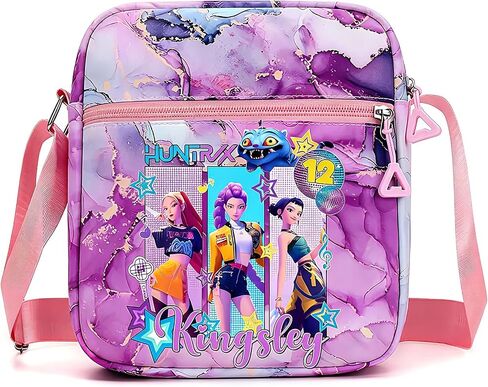 Kawaii K-pop Crossbody Bag with Adjustable Shoulder Straps, Cute Anime Shoulder Bag with Zipper, Cartoon Merch for Womens Birthday Gifts in Kuwait