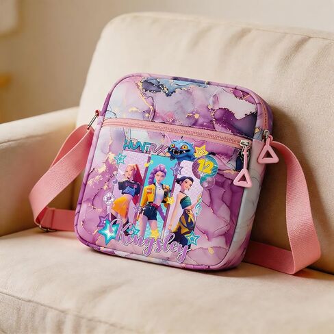Kawaii K-pop Crossbody Bag with Adjustable Shoulder Straps, Cute Anime Shoulder Bag with Zipper, Cartoon Merch for Womens Birthday Gifts in Kuwait