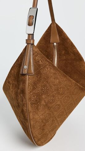 Tory Burch Women's T Monogram Suede Balloon Bag in Kuwait