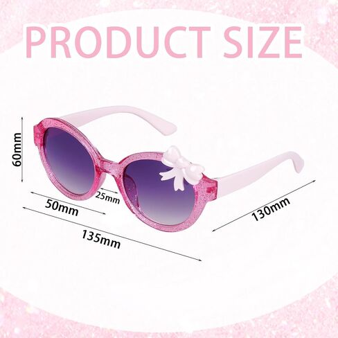 hoyuwak 3 Pairs Kids Sunglasses Cute Bow Flower Glasses Girls UV 400 Protection Sunglasses for Toddler Beach Outdoor Eyewear in Kuwait