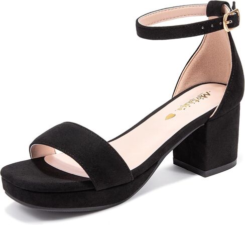 Motasha Girls High Heels Girls Dress Shoes Flower Girl Wedding Party Pageant Prom Formal Dress Sandals Open Toe Ankle Strap Platform Little Big Kids High Heels Chunky Pumps in Saudi Arabia