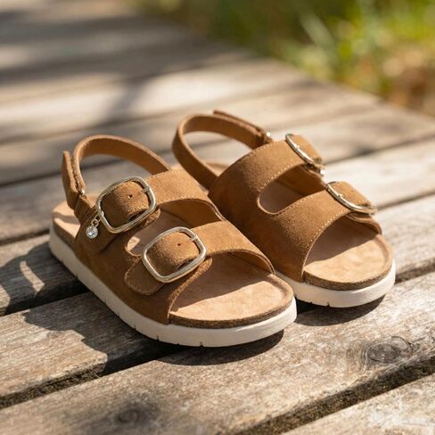 Girls Sandals Adjustable Buckle Hook & Loop Comfort Sandals with Cork Footbed for Little/Big Kids in Kuwait