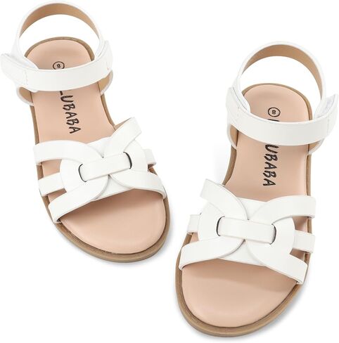 Toddler Girl Sandals Summer Shoes Open Toe Flat Sandals Strappy Soft Lightweight Shoes for Beach Party Wedding Holiday Toddler Little Kid in Kuwait