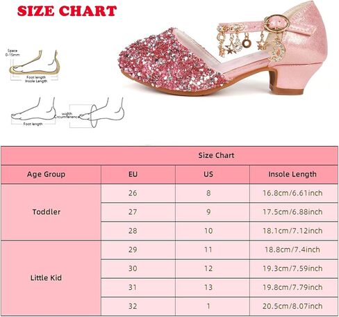 ChuLian Little Kids Girls Dress Pumps Glitter Sequins Princess Low Heels Mary Jane Party Dance Shoes Rhinestone Sandals in Saudi Arabia