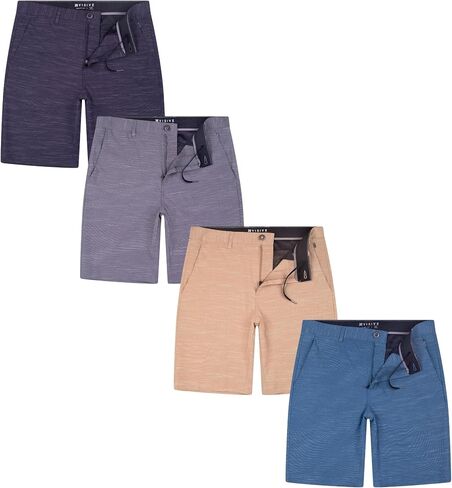 Visive Men’s All in One 4 Pack 9 Inch Hybrid Golf Shorts - Casual Flat Front Dress Shorts - Quick Dry Stretch in Saudi Arabia