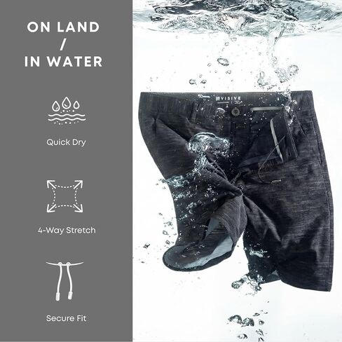 Visive Men’s All in One 4 Pack 9 Inch Hybrid Golf Shorts - Casual Flat Front Dress Shorts - Quick Dry Stretch in Saudi Arabia