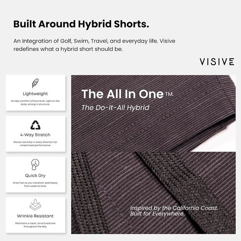 Visive Men’s All in One 4 Pack 9 Inch Hybrid Golf Shorts - Casual Flat Front Dress Shorts - Quick Dry Stretch in Saudi Arabia
