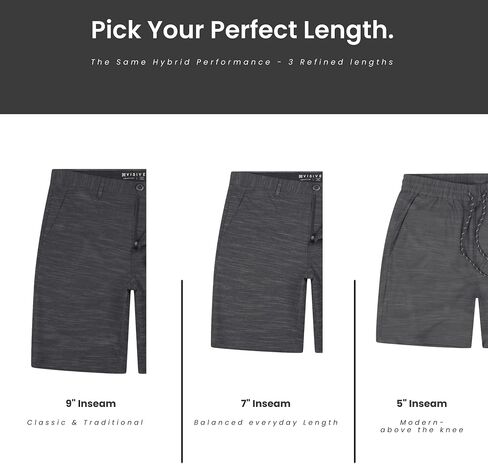 Visive Men’s All in One 4 Pack 9 Inch Hybrid Golf Shorts - Casual Flat Front Dress Shorts - Quick Dry Stretch in Saudi Arabia