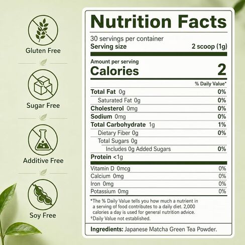 Suiyilary Ceremonial Grade Matcha Powder, Premium First Harvest Green Tea Powder – 100% Pure Matcha Tea, Vegan, Gluten-Free, Sugar-Free with No Additives (30g/1.06oz) in Saudi Arabia