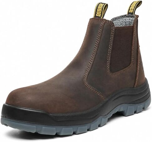 CONRAD Men's Composite Toe Chelsea Work Boots ESD Anti-Static Slip-On Safety Boots Water Resistant Non-Slip ASTM Compliant in Saudi Arabia