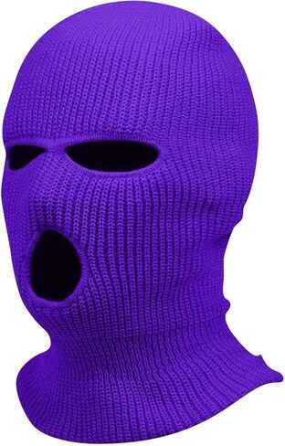 3 Hole Full Face Mask Cover Ski Mask Winter Warm Knit Beanie Balaclava Cap for Outdoor Sports Men and Women in Saudi Arabia