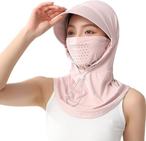3 in 1 Summer Cooling Balaclava Breathable Sun UV Protection Hood Face Mask with Ear Loops for Men Women in Kuwait