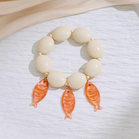 Beach Fish Charm Bracelets for Women - Boho Ocean Fish Bracelets, Beach Jewelry Summer Beachy Jewelry Gifts for Women in Saudi Arabia