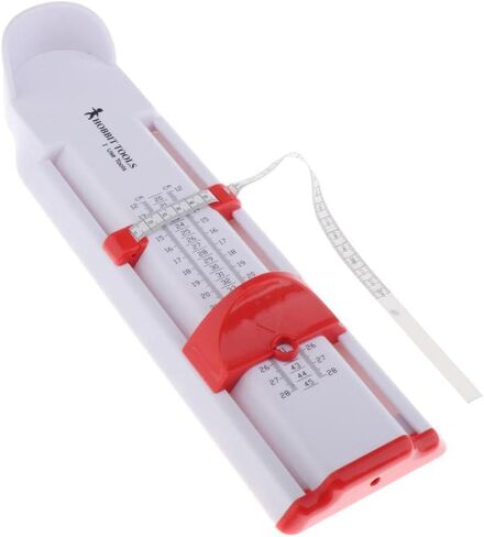 Professional Foot Measuring Adult Shoe Device Shoes Sizer Calculator Foot Length Measuring Ruler for Men and Women, Red in Kuwait