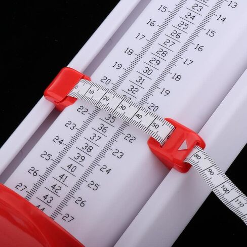 Professional Foot Measuring Adult Shoe Device Shoes Sizer Calculator Foot Length Measuring Ruler for Men and Women, Red in Kuwait