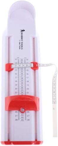 Professional Foot Measuring Adult Shoe Device Shoes Sizer Calculator Foot Length Measuring Ruler for Men and Women, Red in Kuwait