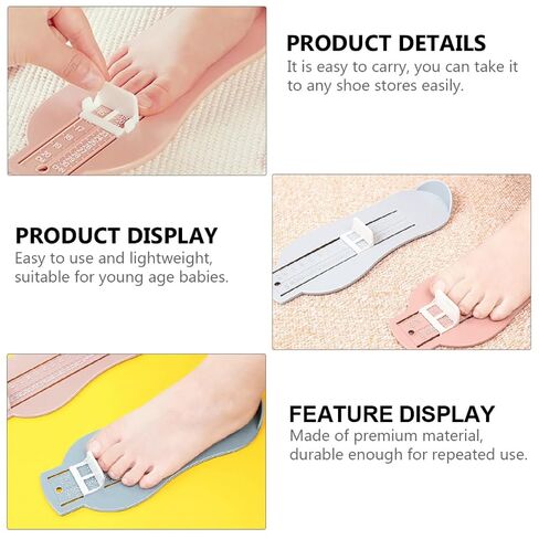 DOITOOL 3pcs Foot Measuring Device Feet Sizer Shoe Length Ruler for Boys and Ages 0-15 in Kuwait