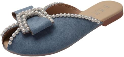 Women's Fashion Bow Flat Sandals - Breathable Comfort Casual Shoes, Chic Summer Footwear for Daily Wear in Kuwait