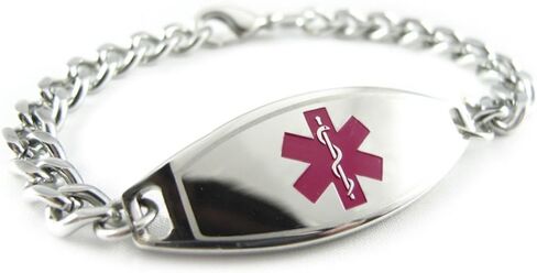 Pre-Engraved & Customized Bariatric Surgery Medical Bracelet, Purple in Saudi Arabia