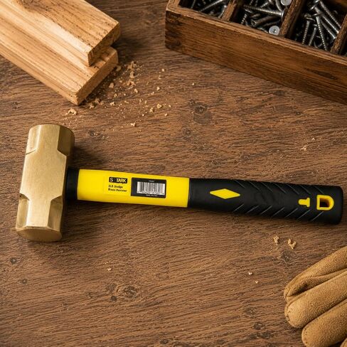 Stark Brass Head 3lb Sledge Hammer Fiber Glass 13-inch Handle With Comfortable Grip 3-Pounds in Saudi Arabia