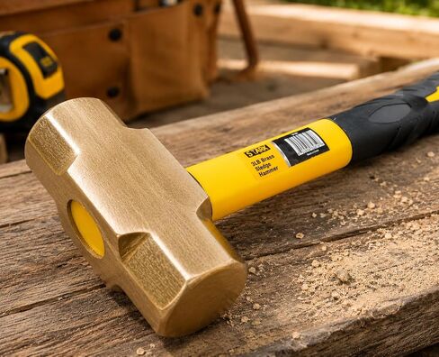 Stark Brass Head 3lb Sledge Hammer Fiber Glass 13-inch Handle With Comfortable Grip 3-Pounds in Saudi Arabia