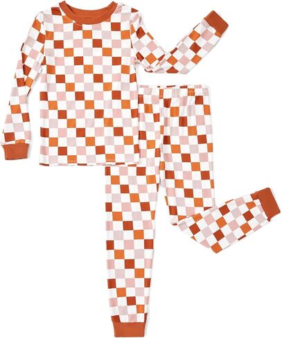 PATPAT Toddler & Kids Pajama Sets with Bamboo Viscose, Snug Fit Pjs for Girls, All-Season Comfort Sleepwear, Ages 2-12 Years in Kuwait