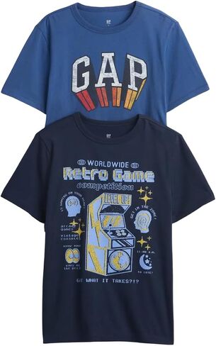 GAP Boys' Short Sleeve Graphic Tee 2-Pack in Saudi Arabia
