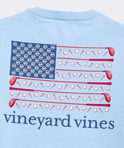 Vineyard Vines Boys' Boys' Americana Golf Flag Short-Sleeve Pocket Tee in Kuwait