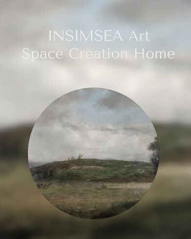 InSimSea Large Framed Vintage Wall Art for Living Room,Large Canvas Wall Art Prints Painting Picture Decor,Landscape Artwork Vintage Room Decor Aesthetic Bedroom,Hillside Clouded Light,24 x 36 Inch in Saudi Arabia