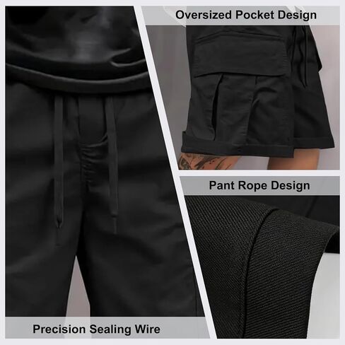 3 Pack Men's Cargo Shorts Stretch Waist Casual Work Tactical Shorts with Pockets for Hiking Camping Fishing in Saudi Arabia