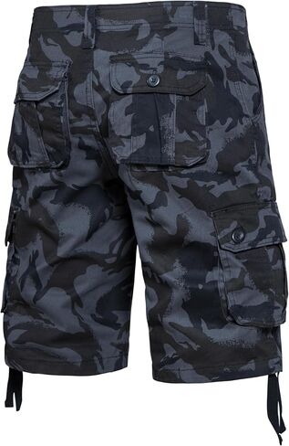 Men's Camouflage Cargo Shorts Relaxed Fit Knee Length Camo Casual Outdoor Shorts in Kuwait