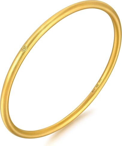 CHOW SANG SANG النعم الثقافية 999.9 24K الذهب الصلب السعر حسب الوزن الذهب ماتي الانتهاء من الانزلاق على الإسورة للنساء 92289K in Kuwait