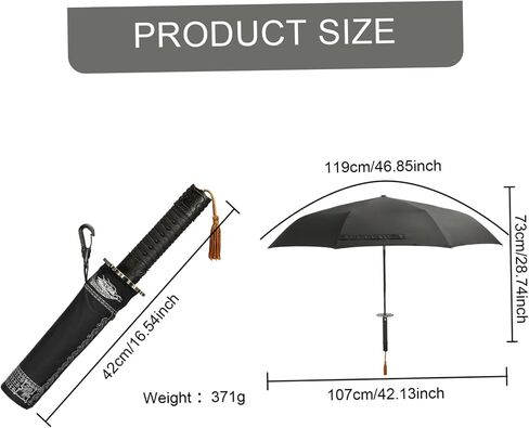 Katana Umbrella Samurai Umbrella Full-Automatic Katana Umbrella Wind Resistance & Rust-Proof Strong Umbrella Portable Stylish Sword Umbrella for Men Gifts Cosplay Decoration in Saudi Arabia