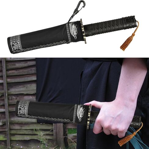 Katana Umbrella Samurai Umbrella Full-Automatic Katana Umbrella Wind Resistance & Rust-Proof Strong Umbrella Portable Stylish Sword Umbrella for Men Gifts Cosplay Decoration in Saudi Arabia