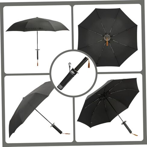 Katana Umbrella Samurai Umbrella Full-Automatic Katana Umbrella Wind Resistance & Rust-Proof Strong Umbrella Portable Stylish Sword Umbrella for Men Gifts Cosplay Decoration in Saudi Arabia