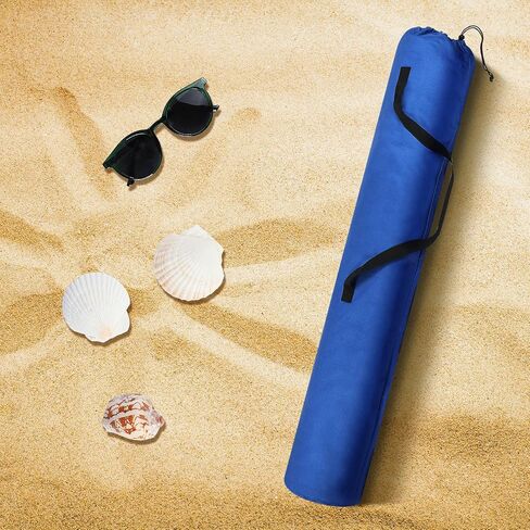 Dunzy 2 Pcs Beach Bags for Umbrella Waterproof Storage Bag for Umbrella with Shoulder Strap Carry Handle Large Foldable Bag for Umbrellas Outdoor Camping Traveling Patio Beach, Blue, 57 x 10 Inch in Kuwait