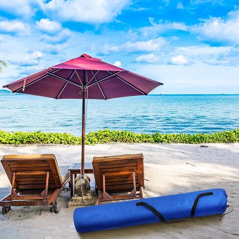 Dunzy 2 Pcs Beach Bags for Umbrella Waterproof Storage Bag for Umbrella with Shoulder Strap Carry Handle Large Foldable Bag for Umbrellas Outdoor Camping Traveling Patio Beach, Blue, 57 x 10 Inch in Kuwait